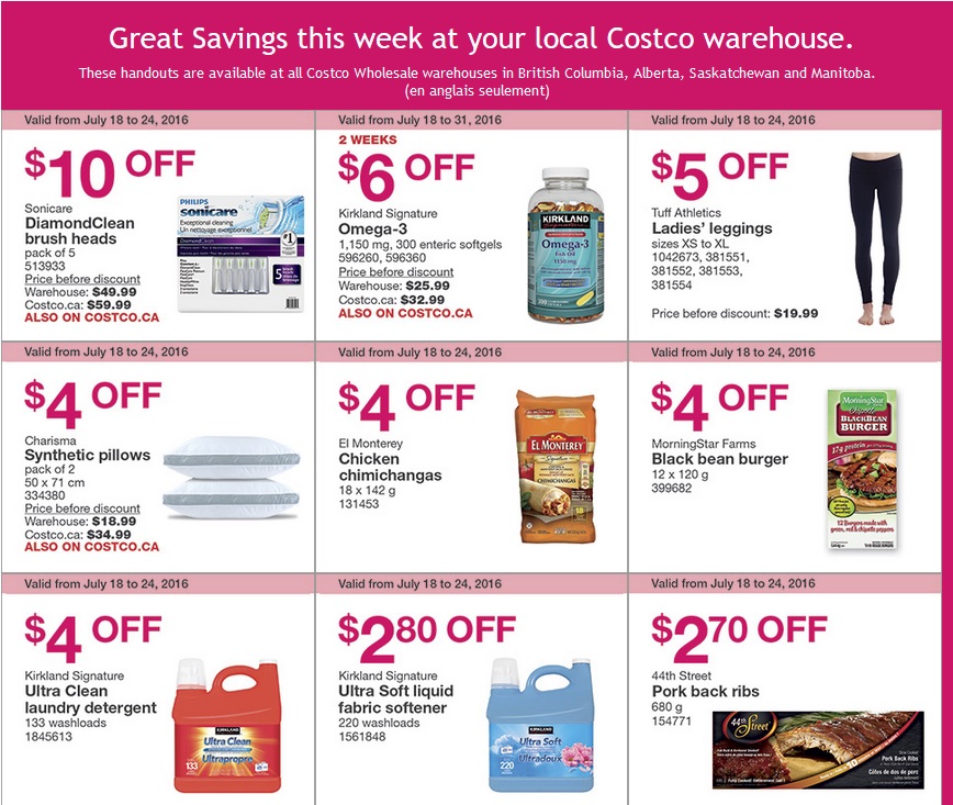west costco sales items for july 18 24 for bc alberta manitoba costco sales flyer week